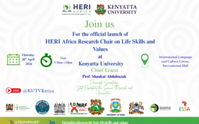 Kenyatta University Takes Bold Step to Advance Research in Life Skills and Values Education