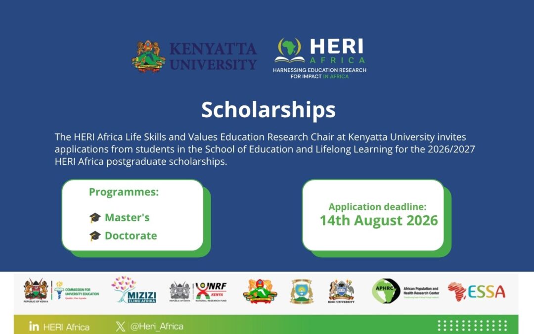Call for Applications: HERI Africa Postgraduate Fellowship at Kenyatta University